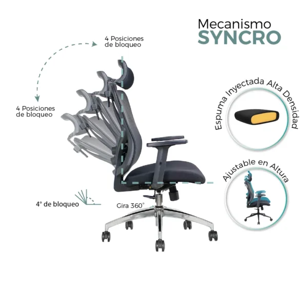 Silla eregonomica para oficina
