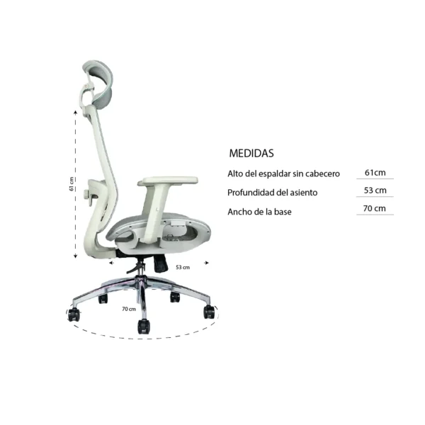 Silla ergonomica en malla
