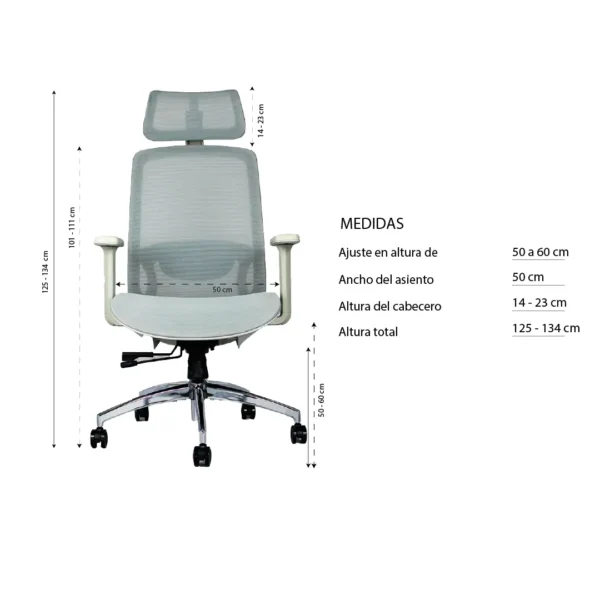 Silla Presidente Nova Gris - Image 13