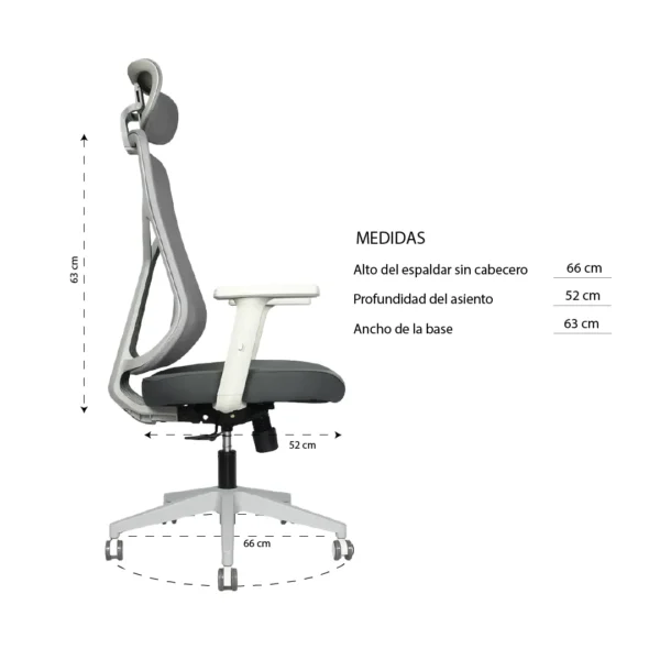 Silla Presidente Venezia Gris - Image 11