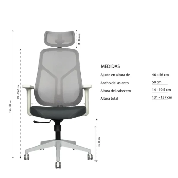 Silla Presidente Venezia Gris - Image 12