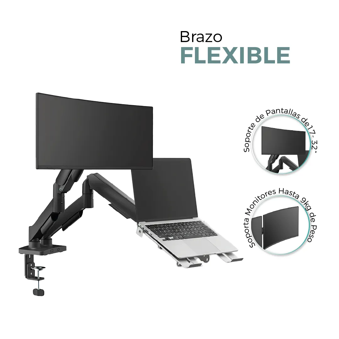 Brazo flexible para monitor