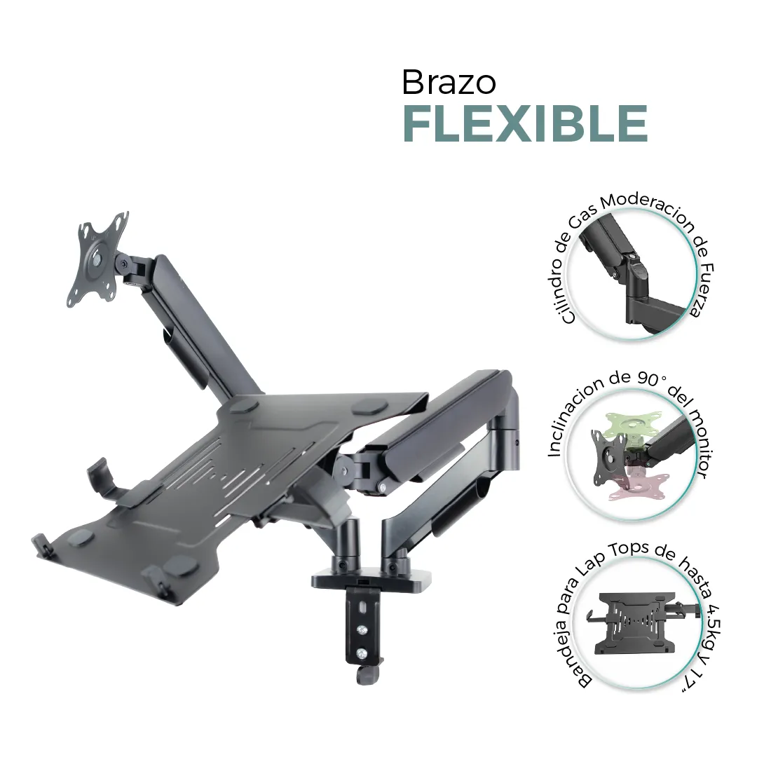 Brazo flexible para monitor