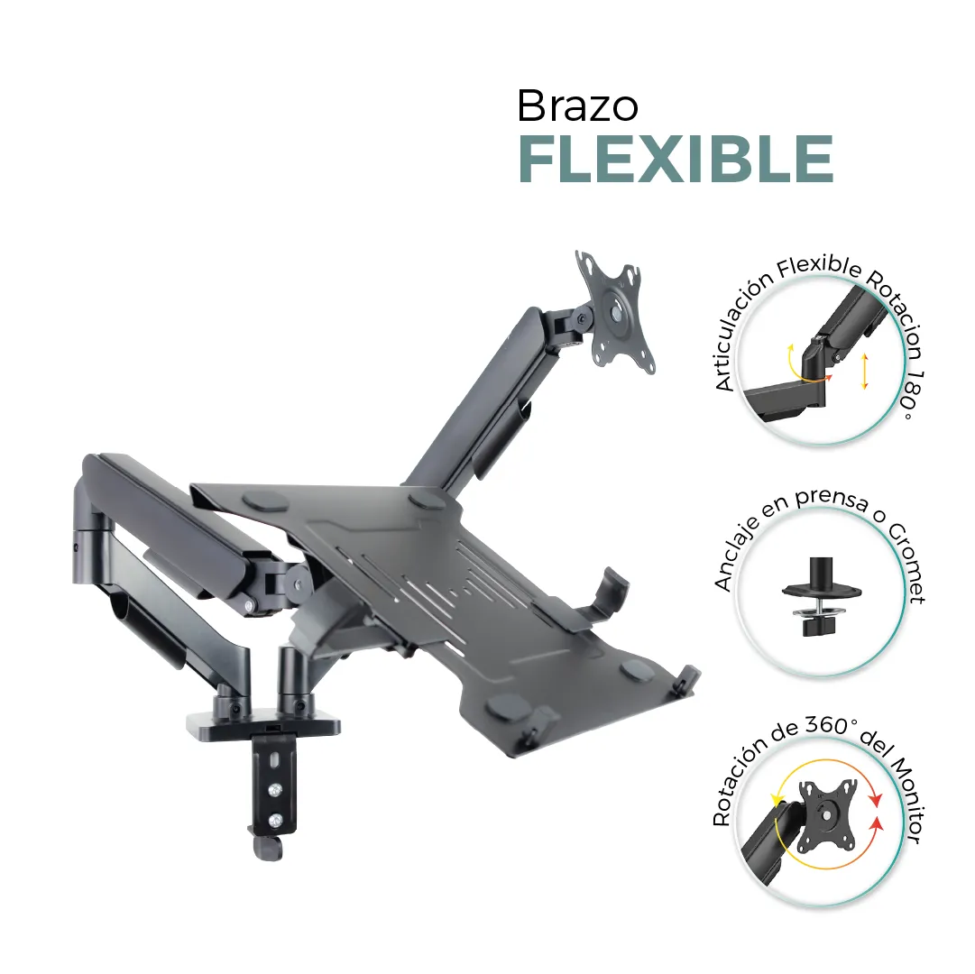 Brazo flexible para monitor