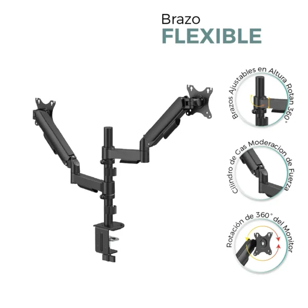 Brazo Monitor Dual Flexi Pole - Image 7
