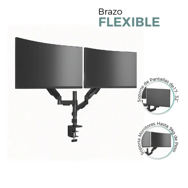 Brazo Monitor Dual Flexi Pole - Image 8
