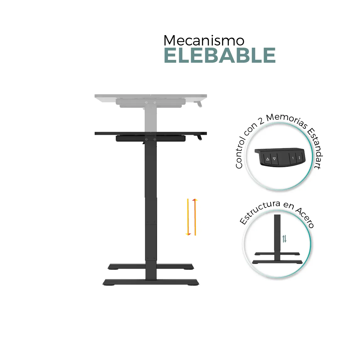 Escritorio Elevable Black - Imagen de 7