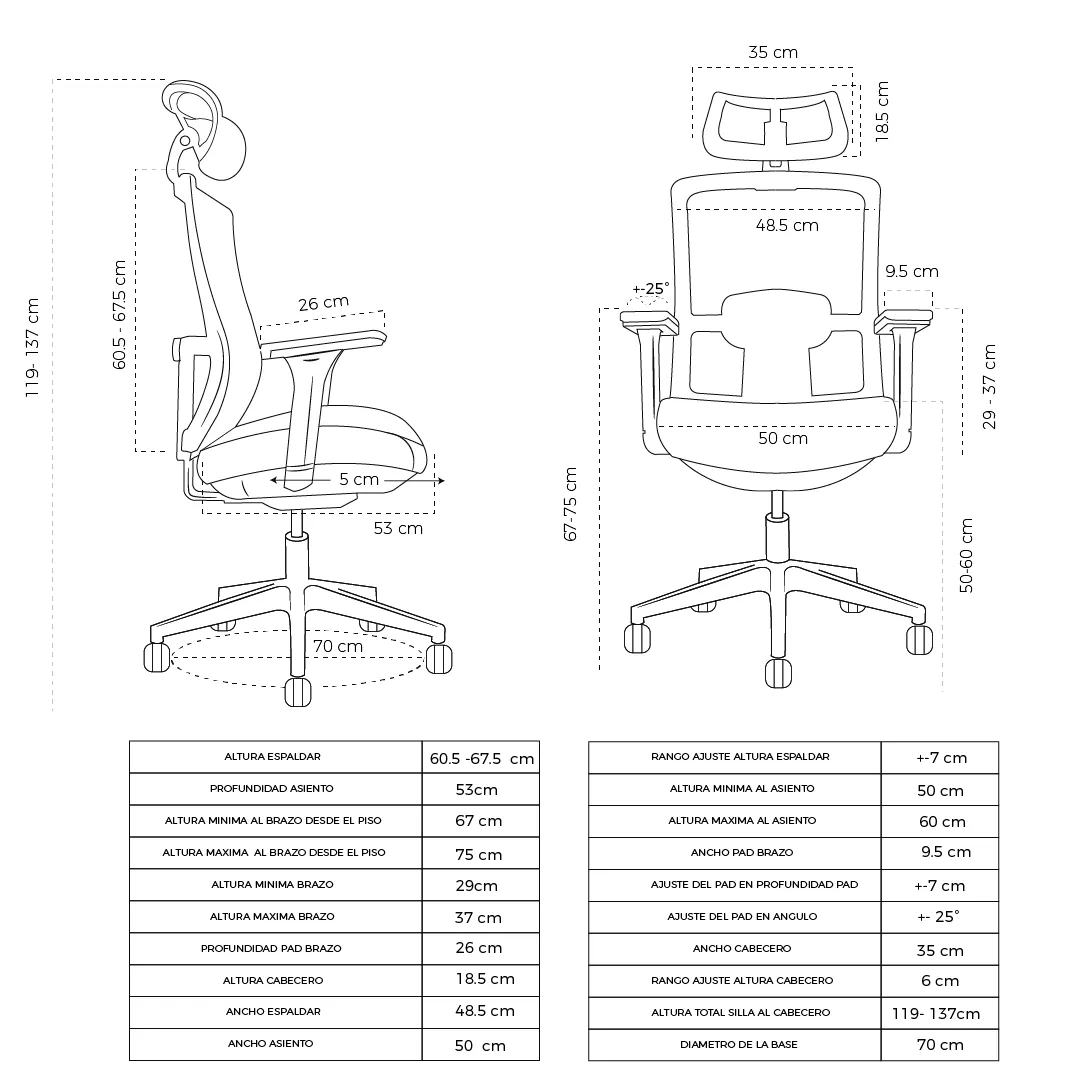 Silla Ergonomica para gente pesada