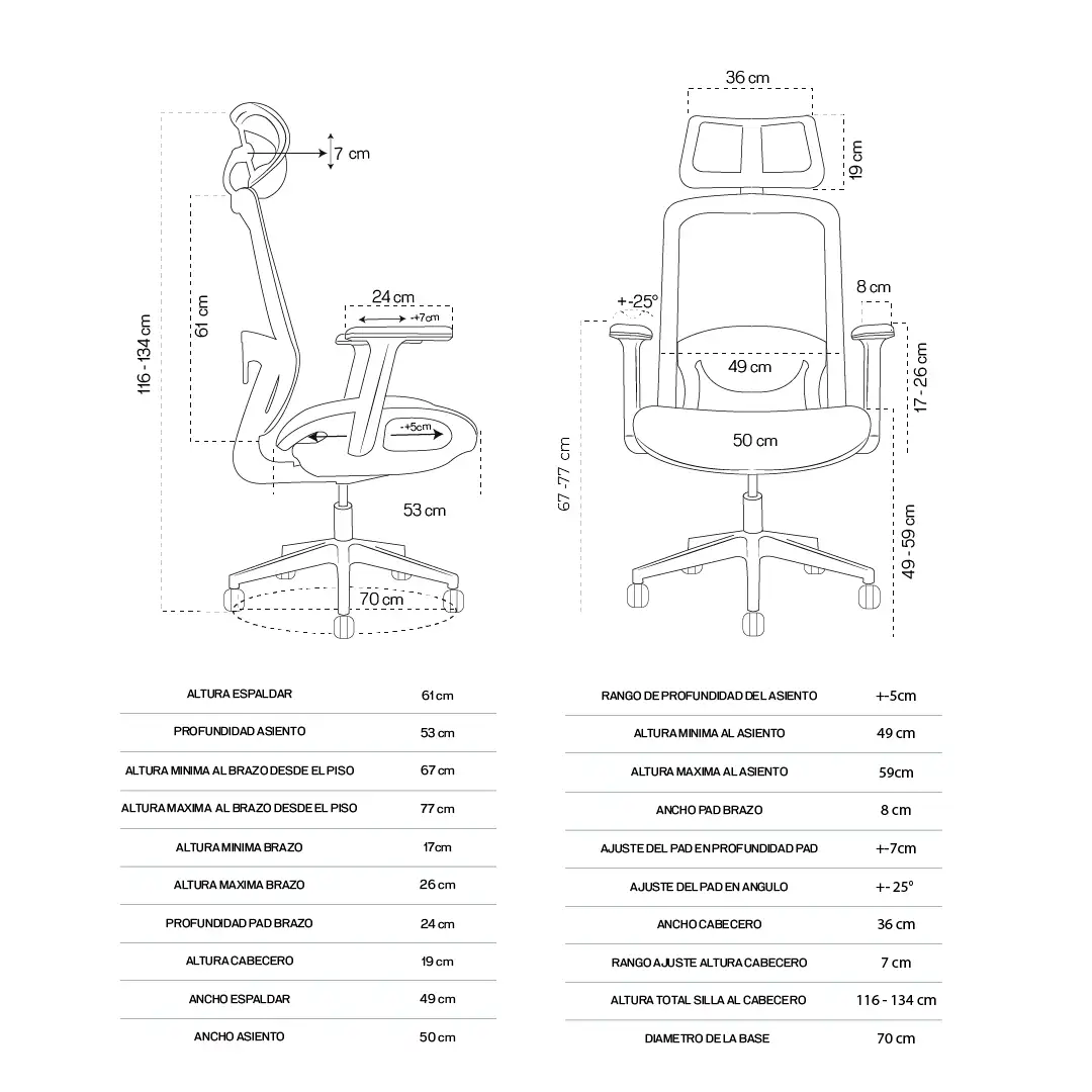 Silla Presidente Nova Gris - Image 14