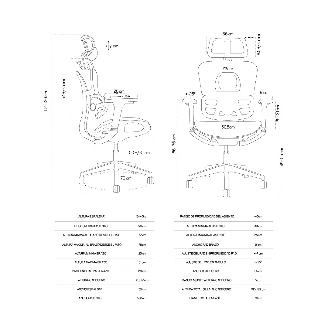 Silla Presidente Zaha Gris - Image 8
