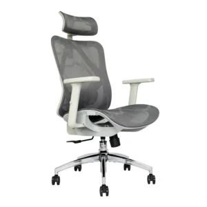 SILLA ERGONOMICA EN MALLA GRIS
