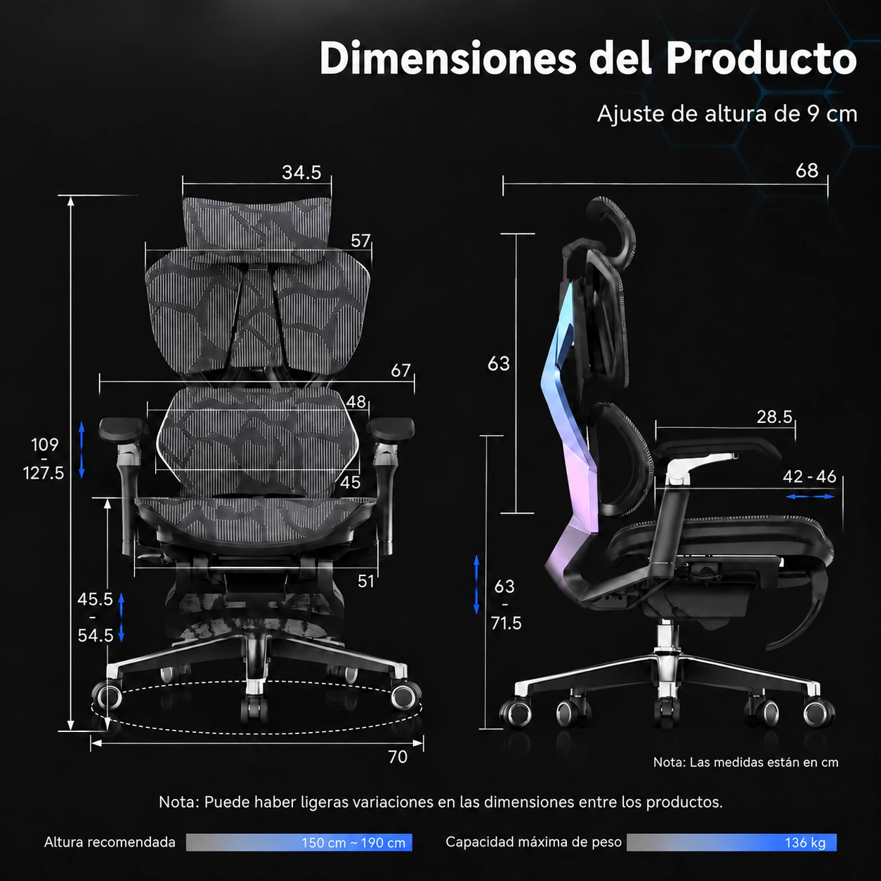 Silla Gamer SIHOO X5FS negra - Image 11